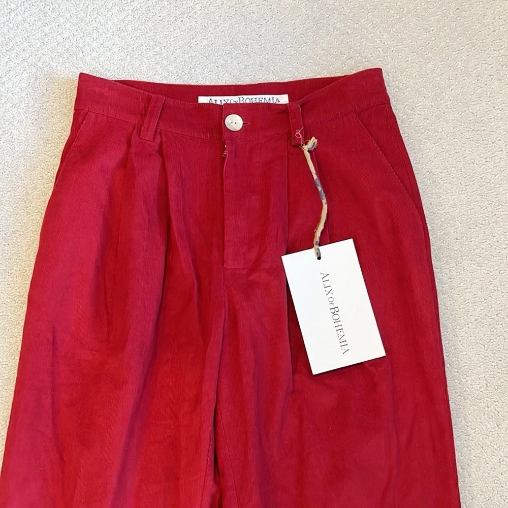 NWT Alix of Bohemia Eliot Ruby Corduroy Pant